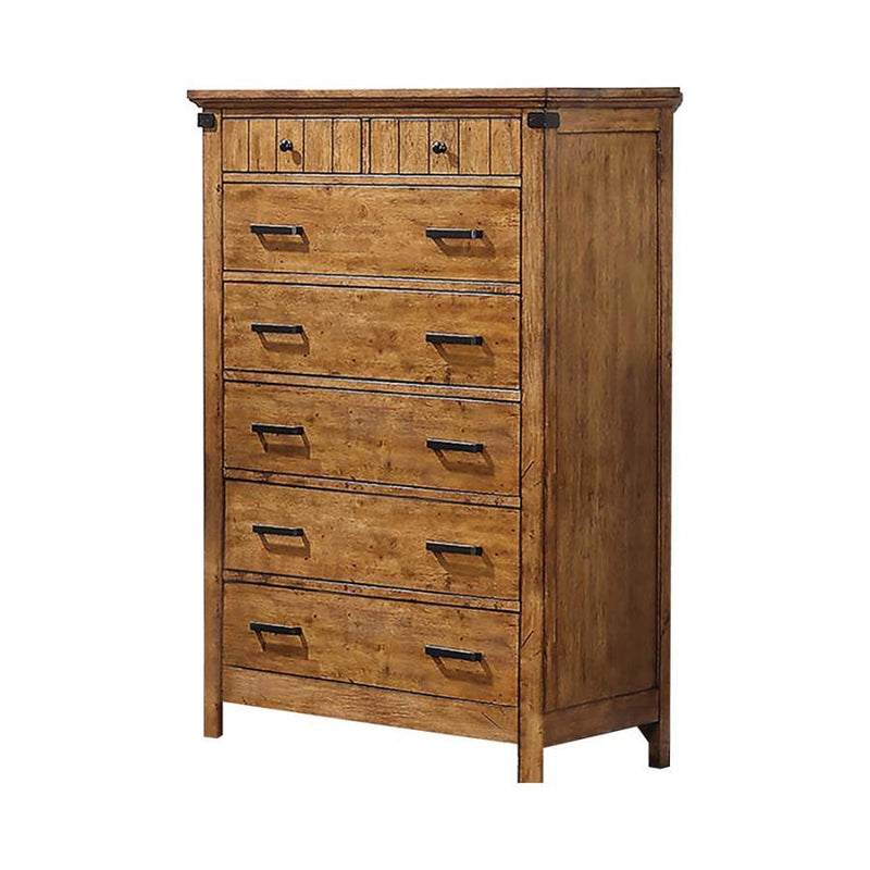 Brenner - 7-Drawer Chest - Rustic Honey.