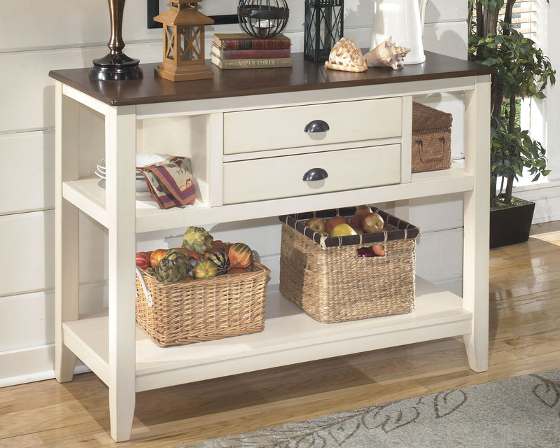 Whitesburg - Brown / Cottage White - Dining Room Server.