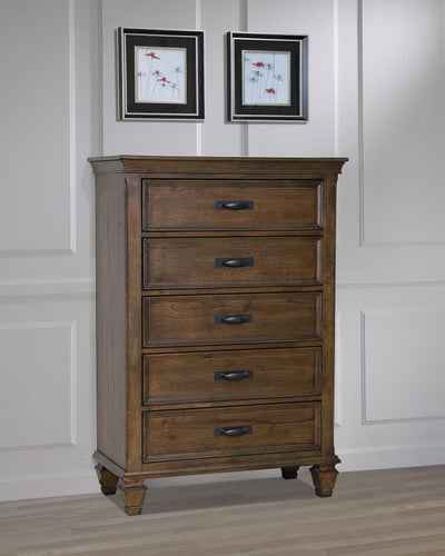 Franco - 5-drawer Chest - Accent Chests - Grand Furniture GA