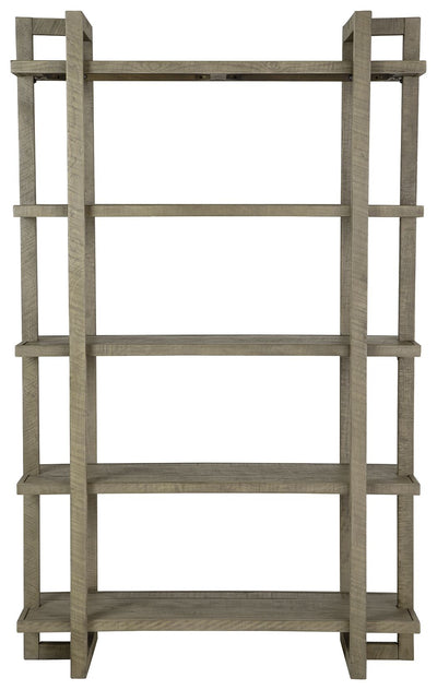 Bergton - Distressed Gray - Bookcase.