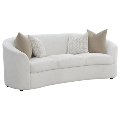 Rainn - Upholstered Tight Back Sofa Latte - Grand Furniture GA