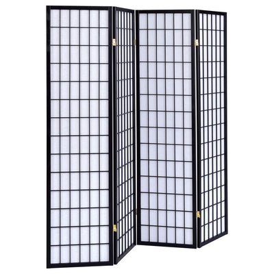 Roberto - 4-panel Linear Grid Design Folding Screen.