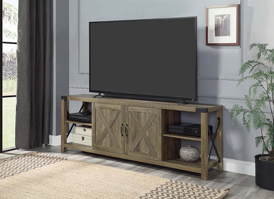 Abiram - TV Stand - Rustic Oak Finish - Grand Furniture GA