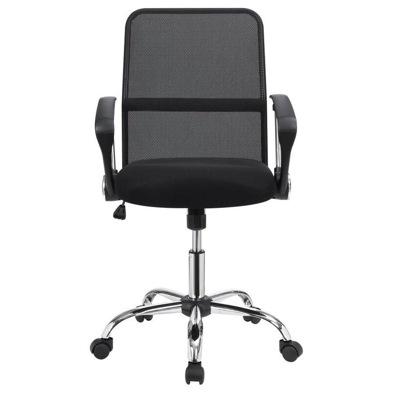 Gerta - Office Chair With Mesh Backrest - Black and Chrome.