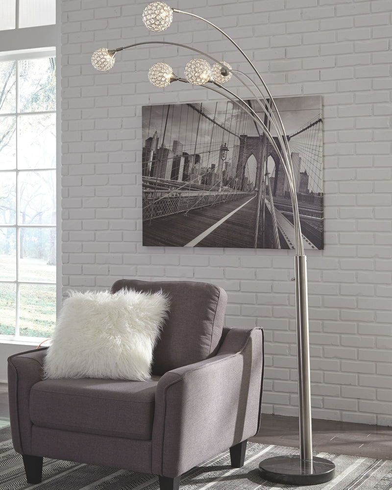 Winter - Silver Finish - Metal Arc Lamp.