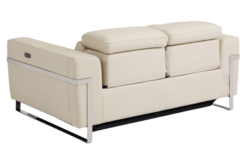 989 - Power Reclining Loveseat With Power Headrest.