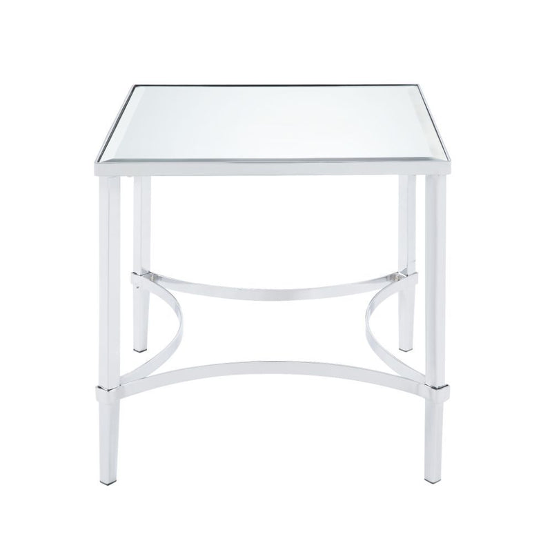 Petunia - End Table - Chrome & Mirror