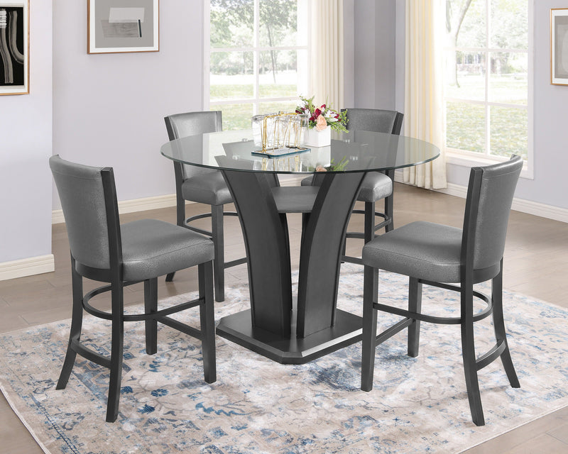 Camelia - Counter Height Table - Glass - Gray - Grand Furniture GA