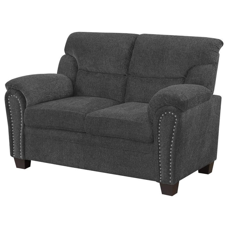 Clemintine - Upholstered Loveseat with Nailhead Trim - Grand Furniture GA