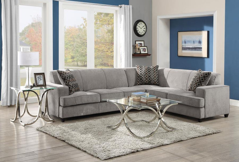 Tess - L-Shape Sleeper Sectional - Grey.