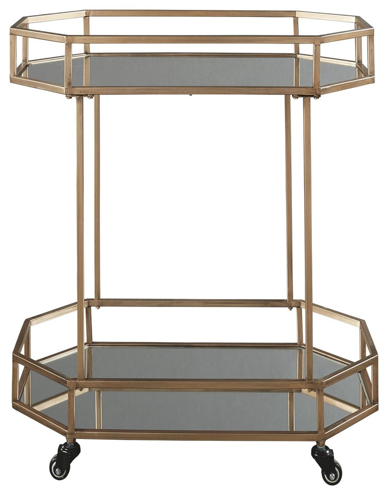 Daymont - Gold Finish - Bar Cart.