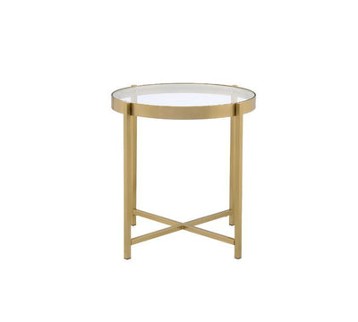 Charrot - End Table - Gold Finish - Grand Furniture GA