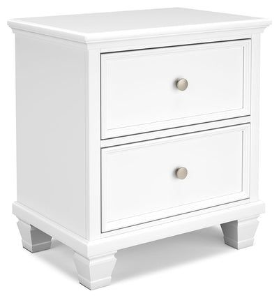 Fortman - White - Two Drawer Night Stand.