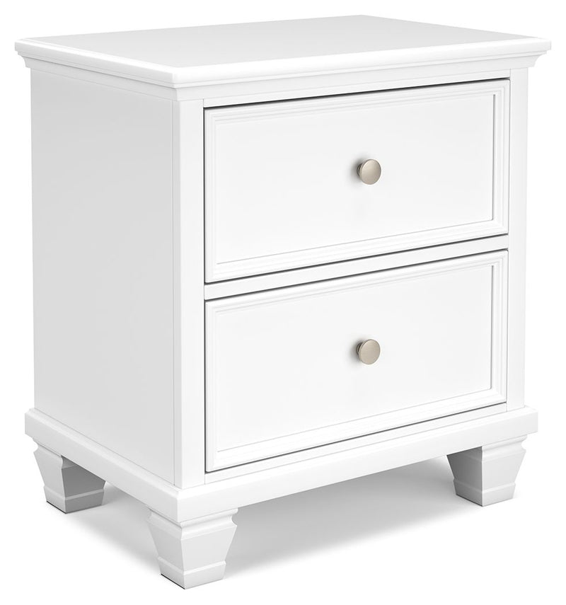 Fortman - White - Two Drawer Night Stand.