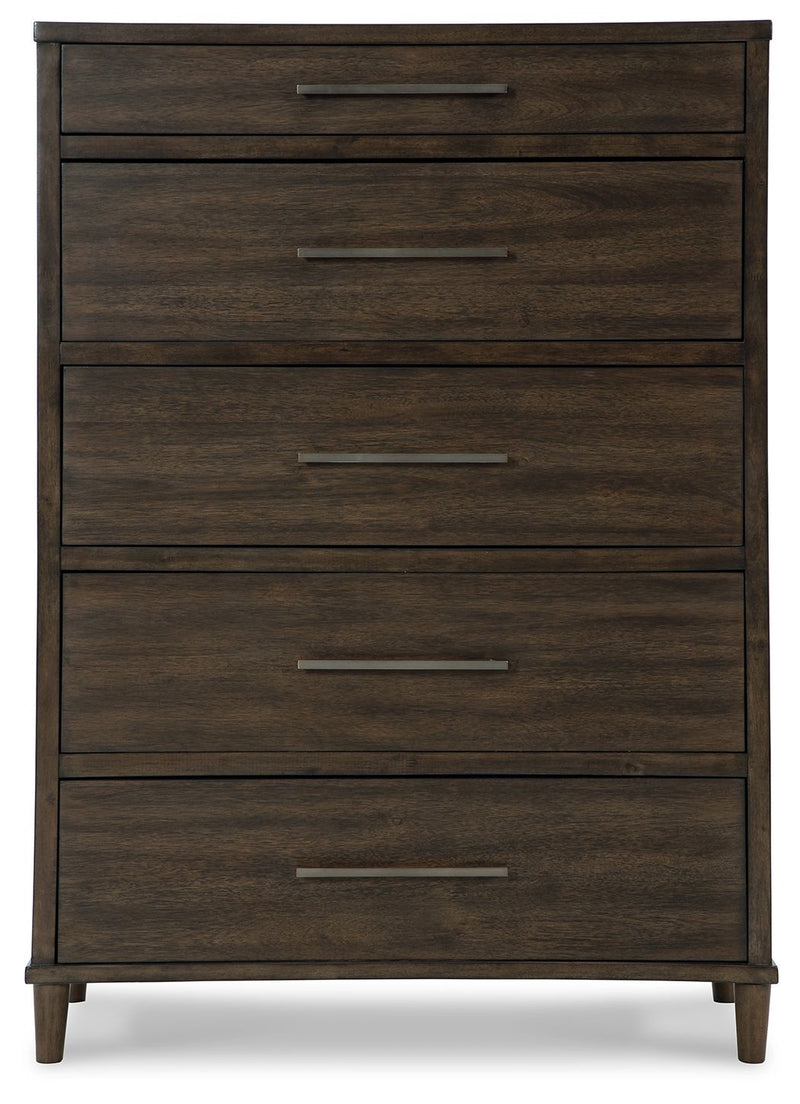 Wittland - Brown - Five Drawer Chest.