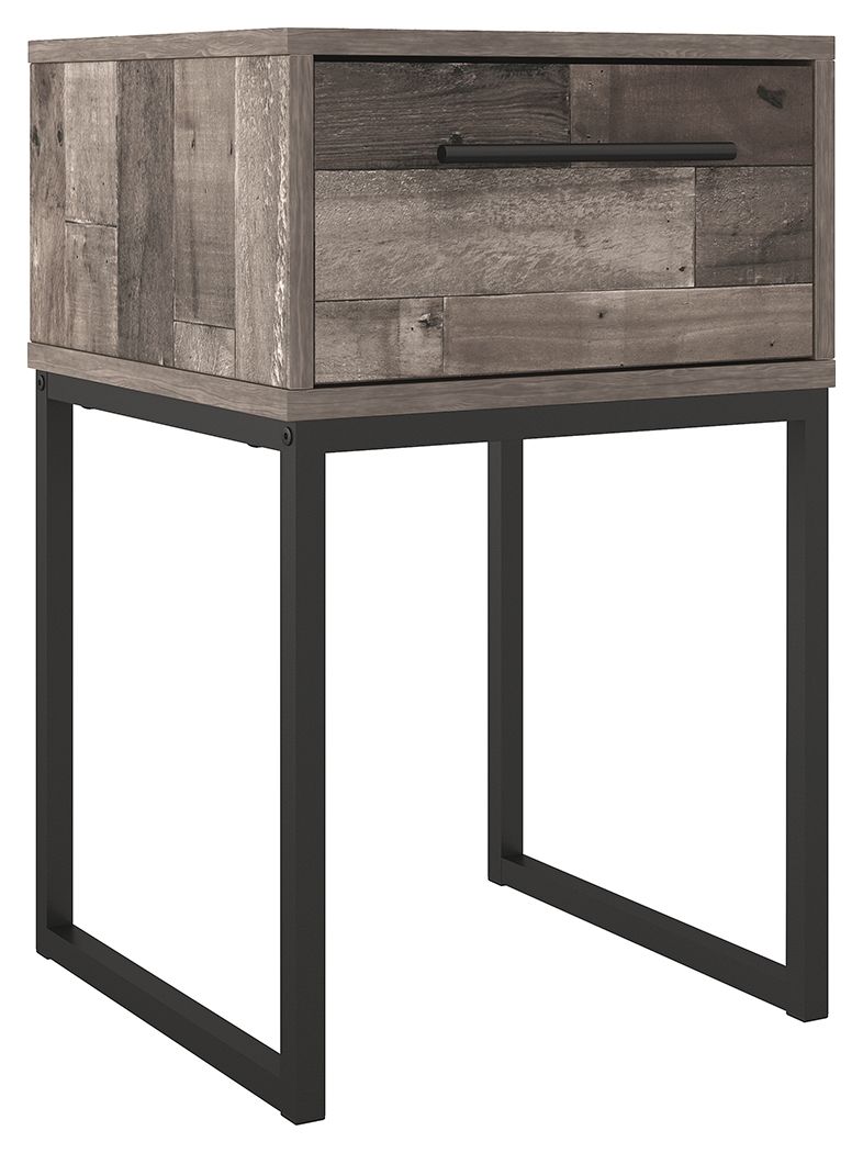 Neilsville - Black / Gray - One Drawer Night Stand