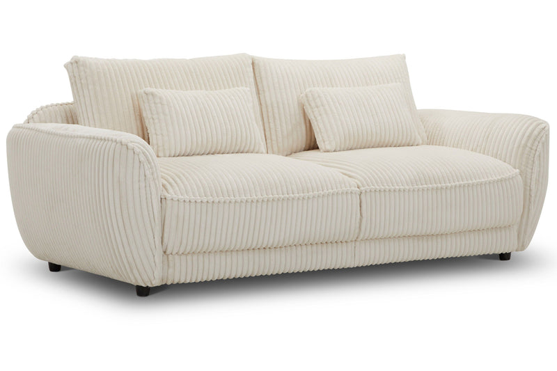 Utopia - 2 Cushion Seat with Lumbar Pillow - Mega Ivory