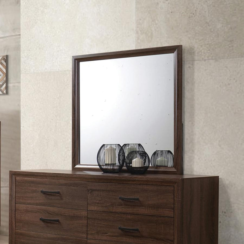 Brandon - Framed Dresser Mirror - Medium WArm - Brown - Grand Furniture GA