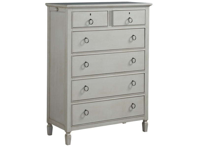 Summer Hill - French Gray - Drawer Chest - Pearl Silver.