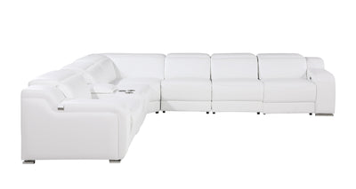 1116 - Power Reclining Italian Leather Sectional