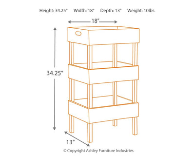 Yulton - Antique White - Storage Shelf.