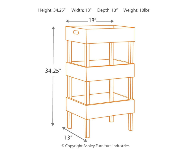 Yulton - Antique White - Storage Shelf.