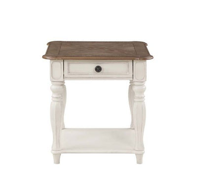 Florian - End Table - Oak & Antique White Finish - Grand Furniture GA