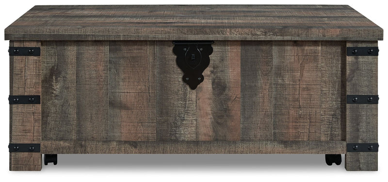 Hollum - Rustic Brown - Lift Top Cocktail Table.