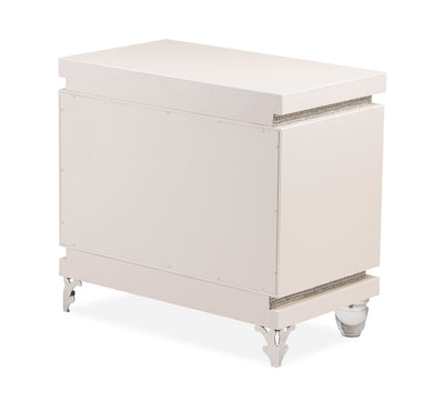 Glimmering Heights - Upholstered Nightstand - Ivory.