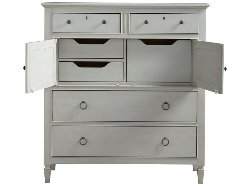 Summer Hill - French Gray - Dressing Chest - Pearl Silver.