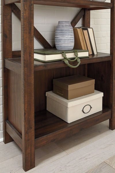 Baldridge - Rustic Brown - Large Bookcase.