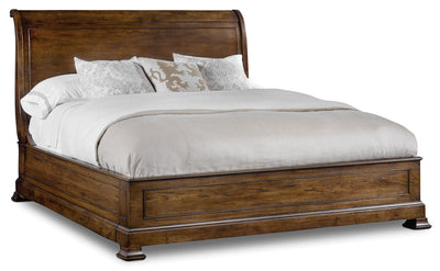 Archivist - Sleigh Bed With Low Footboard.