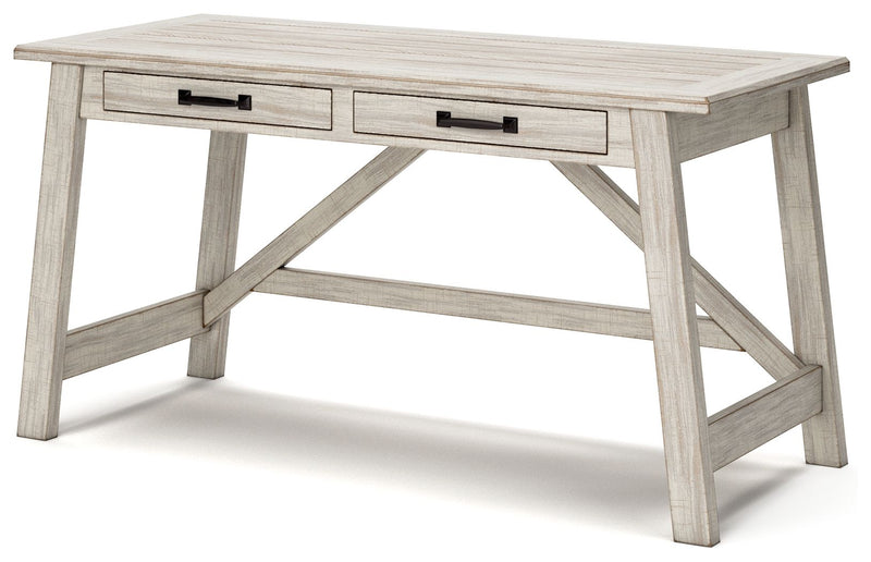 Carynhurst - Whitewash - Home Office Large Leg Desk.