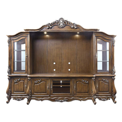 Latisha - Entertainment Center - Antique Oak Finish