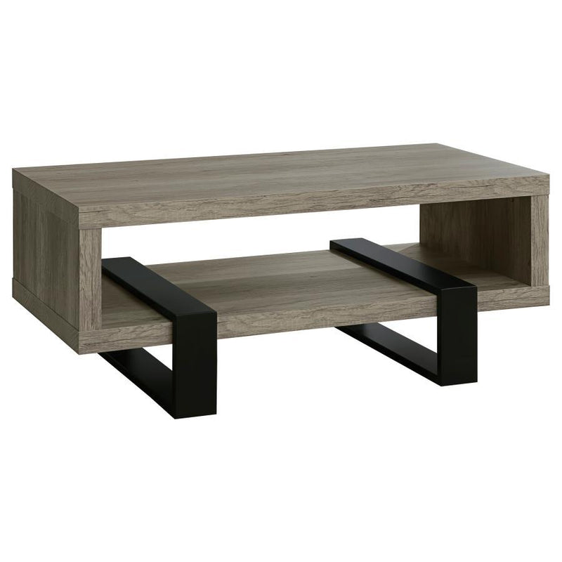 Dinard - Coffee Table With Shelf - Grey Driftwood.