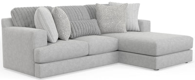 Logan - 2 Piece Upholstered Sectional With Comfort Coil Seating And 5 Included Accent Pillows (Right Side Facing Chaise) - Moonstruck