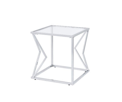 Virtue - End Table - Clear Glass & Chrome Finish - Grand Furniture GA