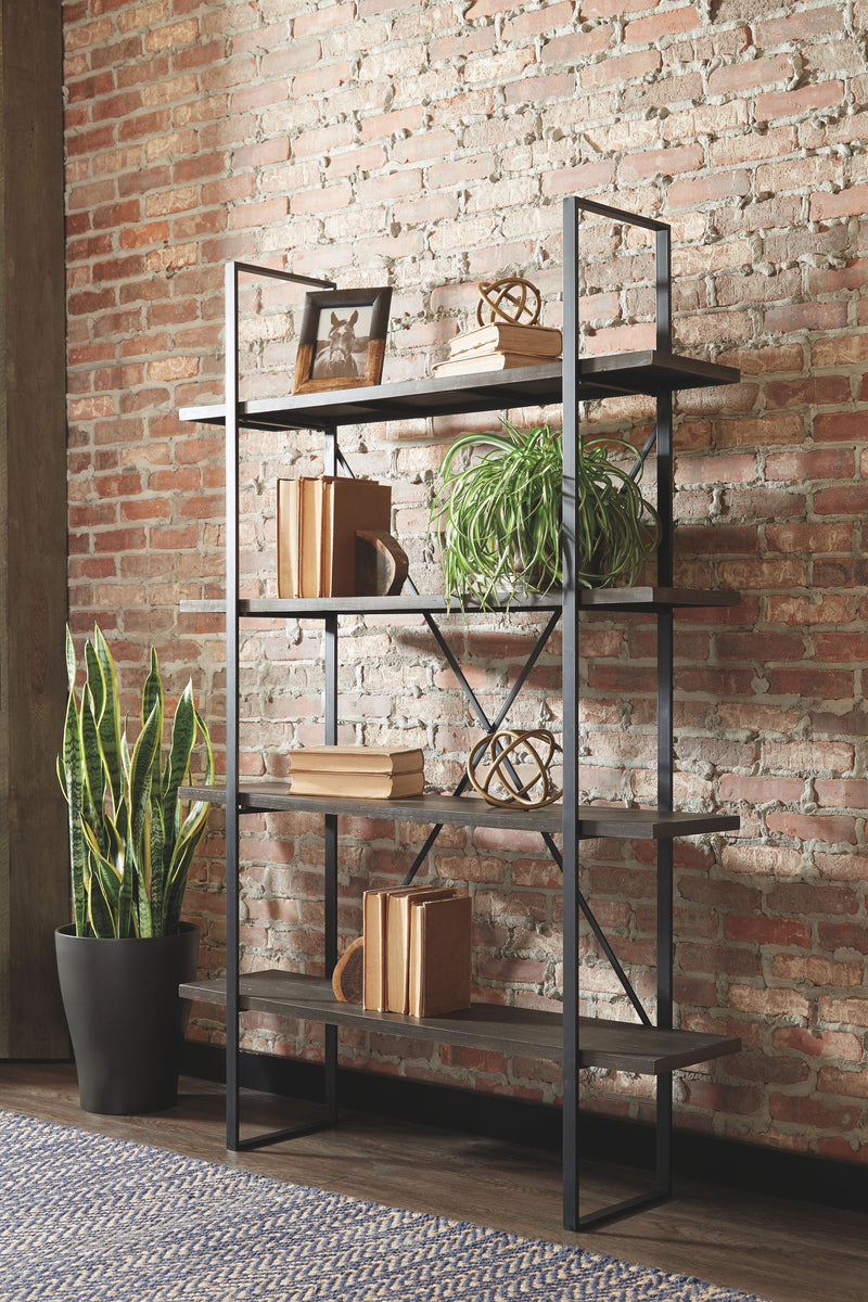 Gilesgrove - Black / Gray - Bookcase.