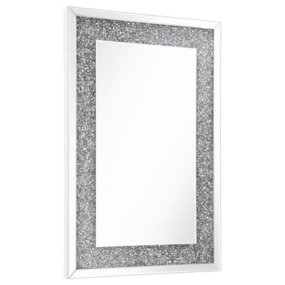 Valerie - Crystal Inlay Rectangle Wall Mirror.