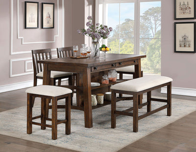 Fredonia - Counter Height Table - Rustic Oak - Grand Furniture GA