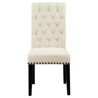 Alana - Tufted Back Upholstered Side Chairs (Set of 2) - Beige.