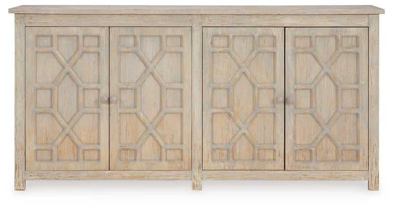 Caitrich - Distressed Blue - Accent Cabinet.