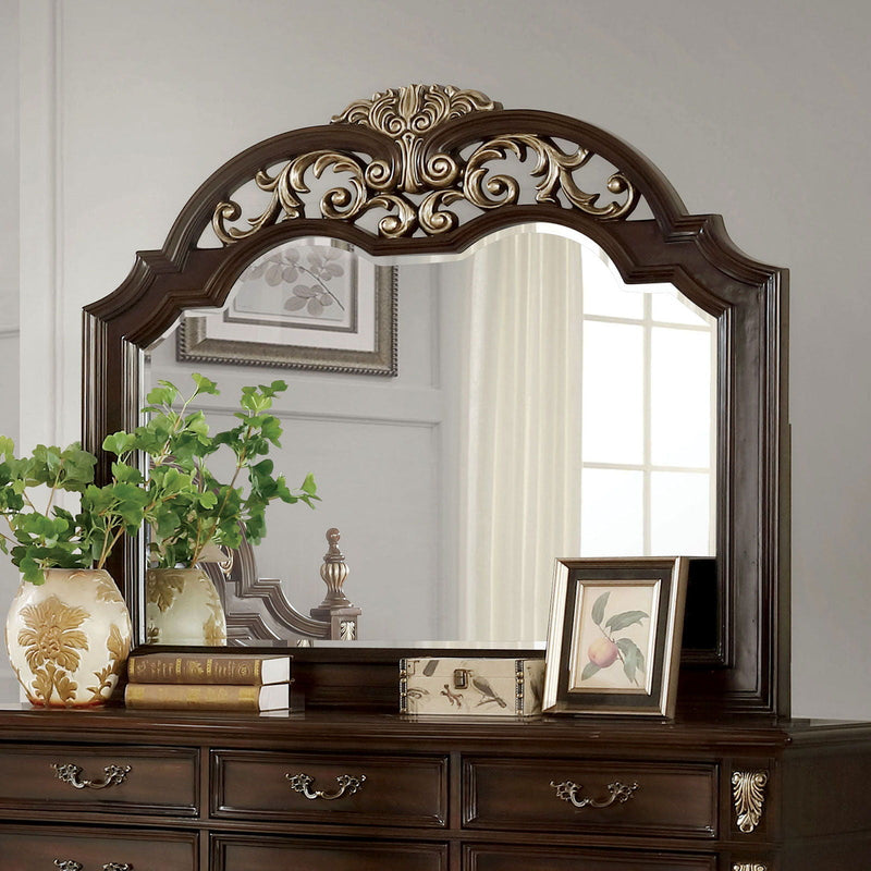 Theodor - 5mm Beveled Mirror - Brown Cherry - Grand Furniture GA