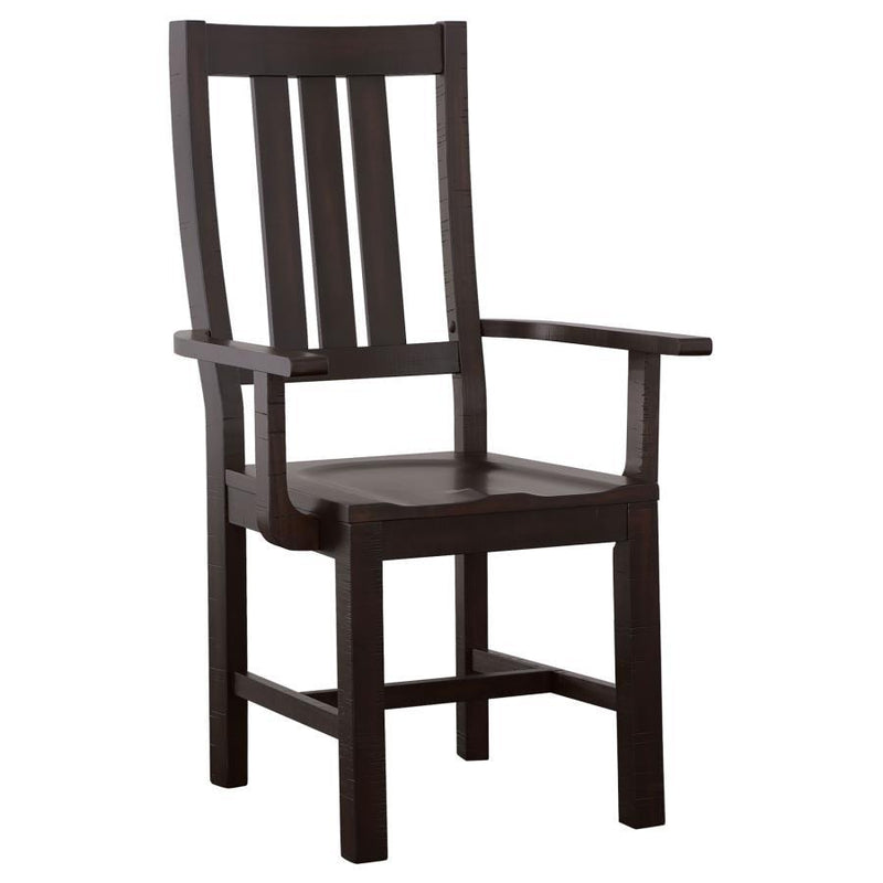 Calandra - Slat Back Arm Chairs (Set of 2) - Vintage Java.