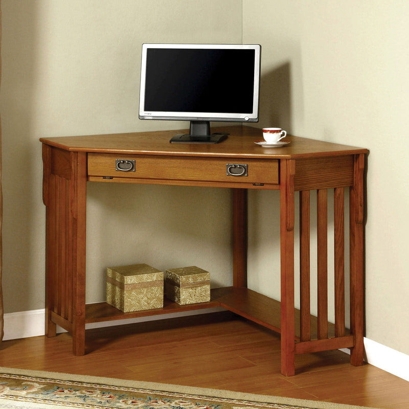 Toledo - Corner Desk - Medium Oak