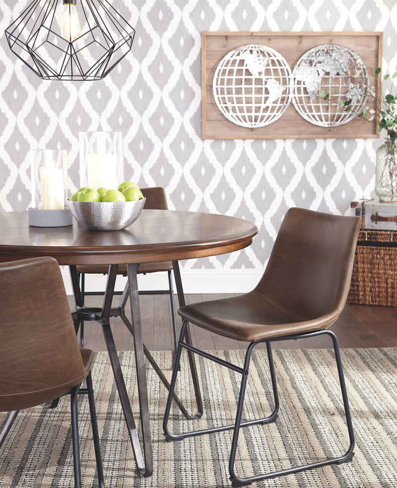 Centiar - Two-tone Brown - Round Dining Room Table.