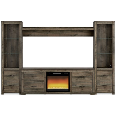 Trinell - 4-Piece Entertainment Center With TV Stand And Fireplace Insert