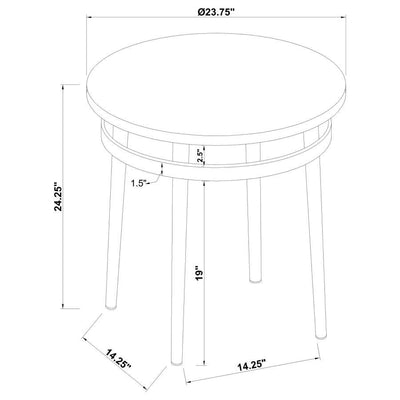 Avilla - Round End Table - White And Chrome - Grand Furniture GA