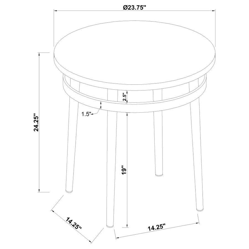 Avilla - Round End Table - White And Chrome - Grand Furniture GA