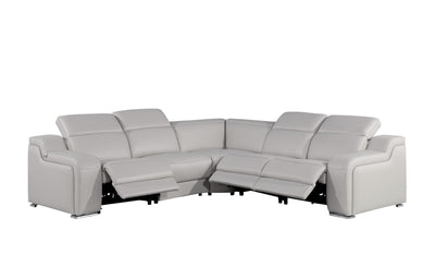 1116 - Power Reclining Italian Leather Sectional